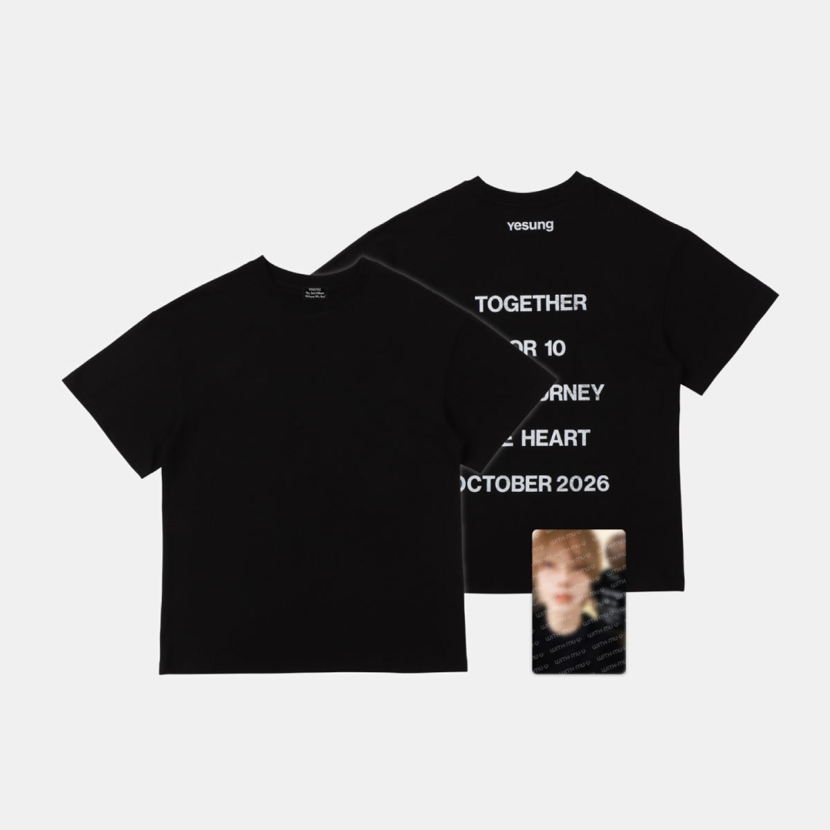 YESUNG 10th anniversary tour T-SHIRT SET (Where We Are ver.) official product artwork