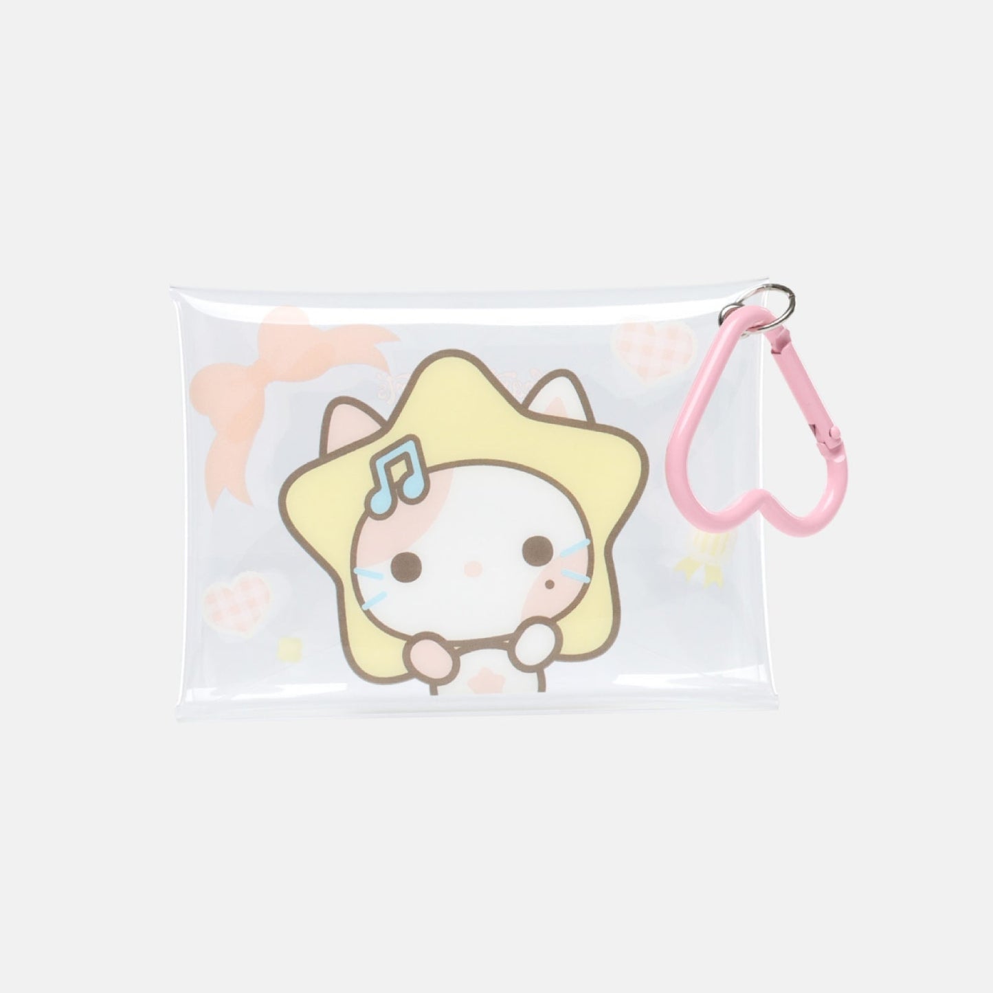 Hearts2Hearts LEMON TANG pop-up MD clear PVC multi case with heart carabiner