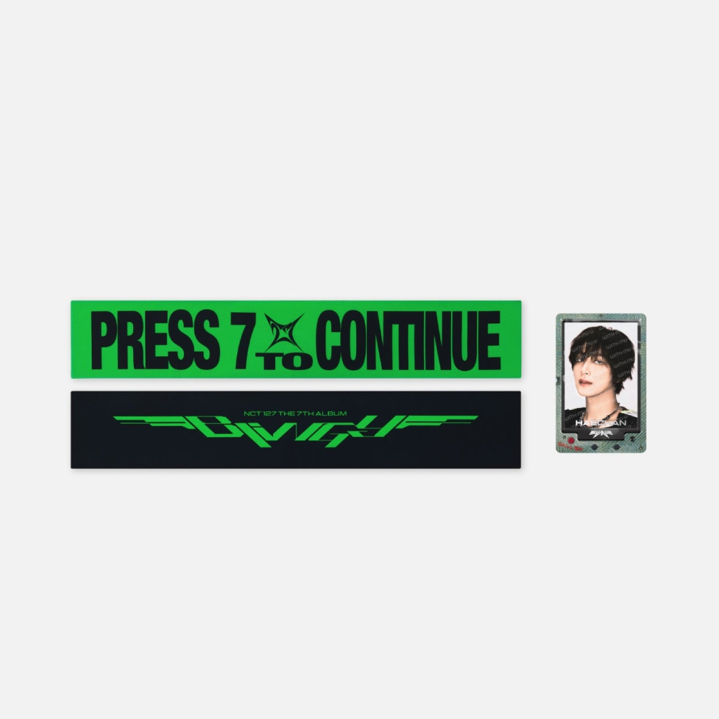 NCT 127 BLINGY pop-up NEO LOST&FOUND CENTER green slogan towel set with pouch and photo card