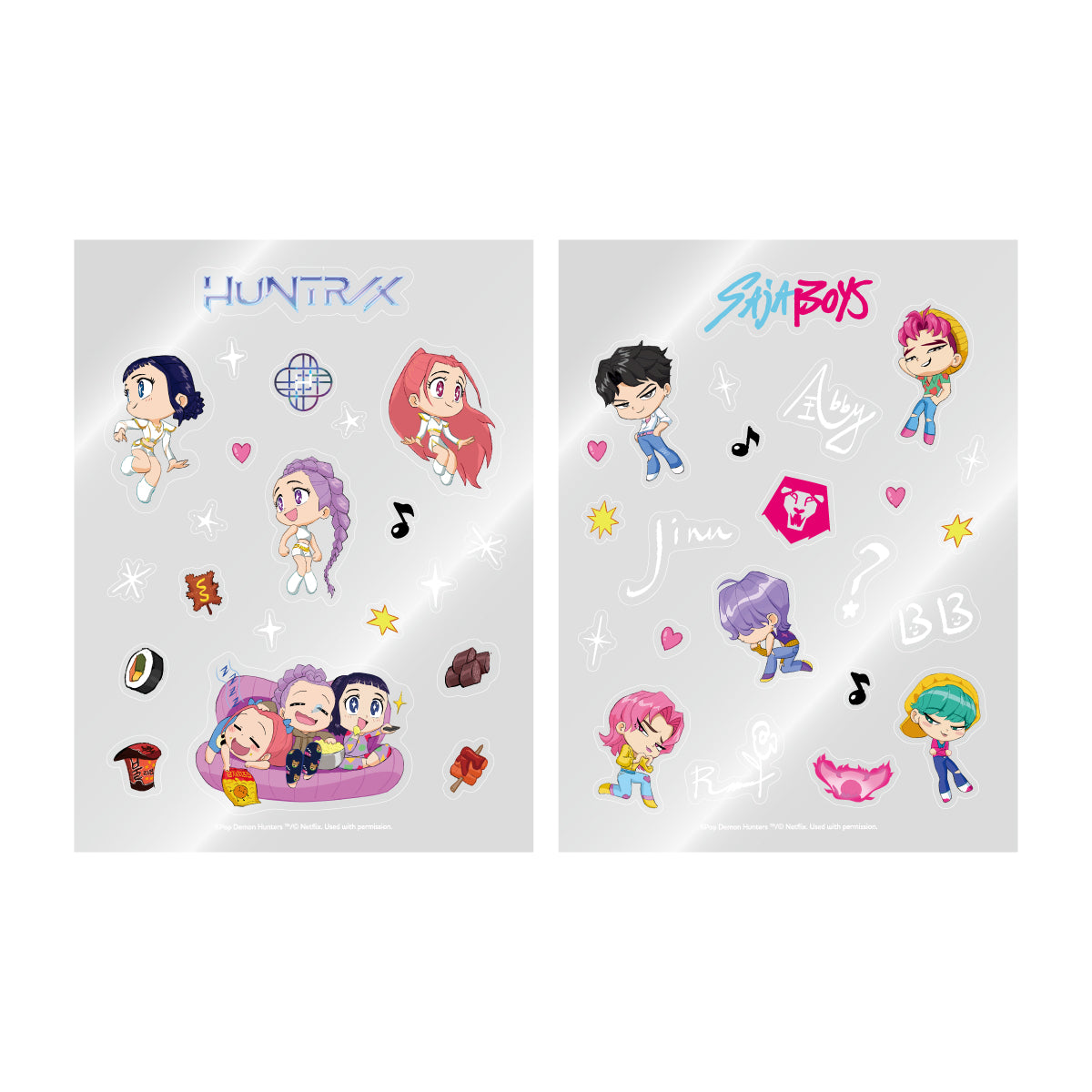 KPop Demon Hunters official light stick deco sticker set