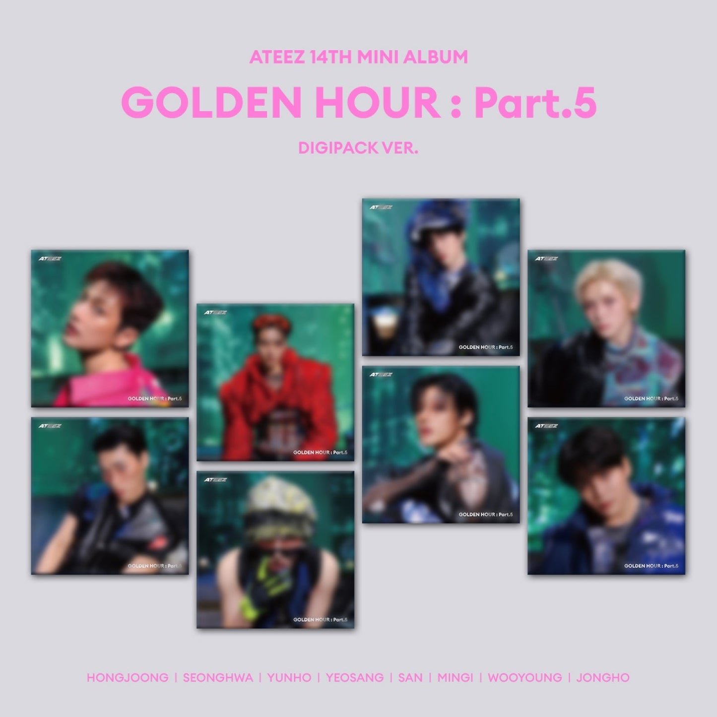 ATEEZ GOLDEN HOUR Part.5 14th mini album Digipack version random member cover