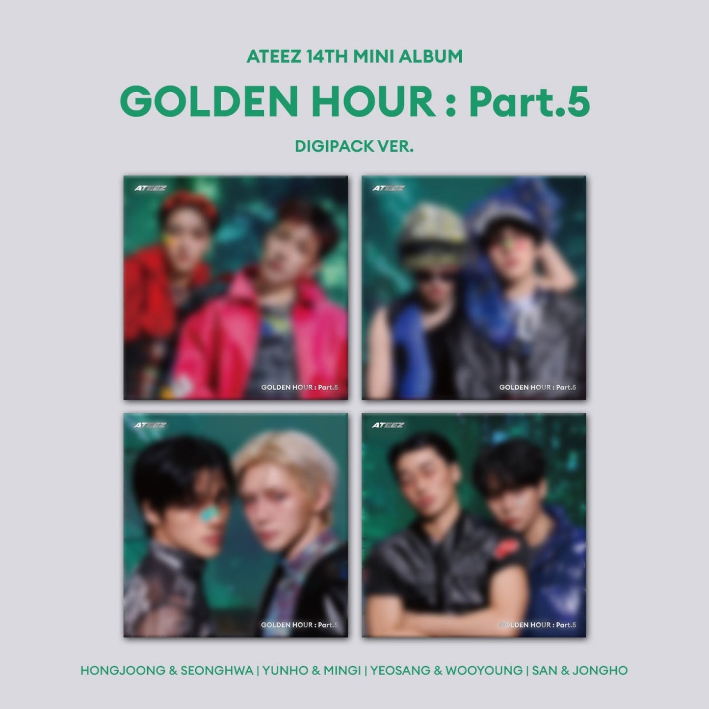 ATEEZ GOLDEN HOUR Part.5 14th mini album Digipack Unit version random cover