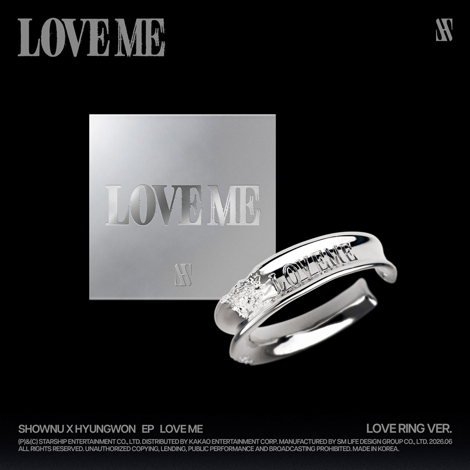 SHOWNU X HYUNGWON LOVE ME EP Album LOVE RING limited edition cover