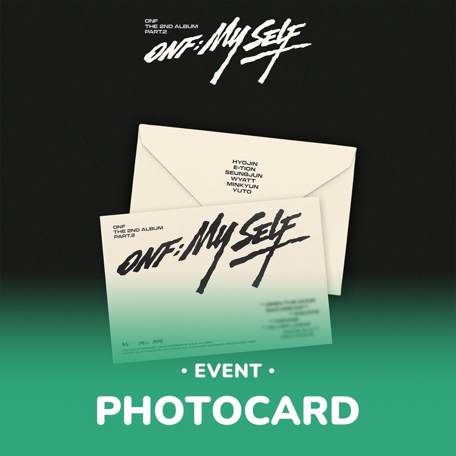 ONF MY SELF The 2nd Album Part.2 PLATFORM Ver cover