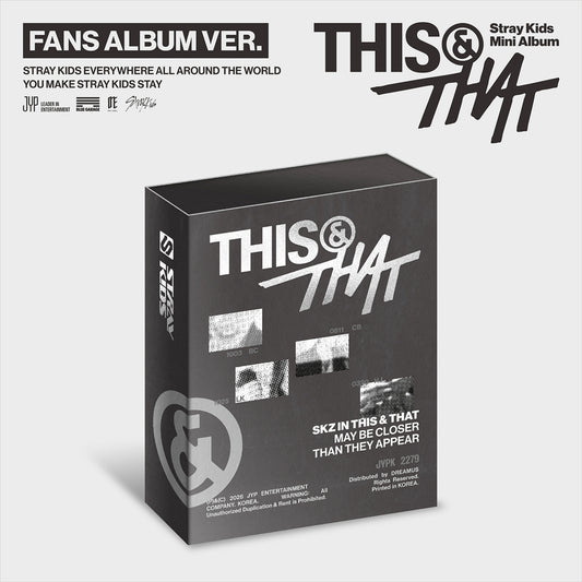 [PRE-ORDER] Stray Kids - THIS & THAT / Mini Album (FANS ALBUM Ver.) (CD)