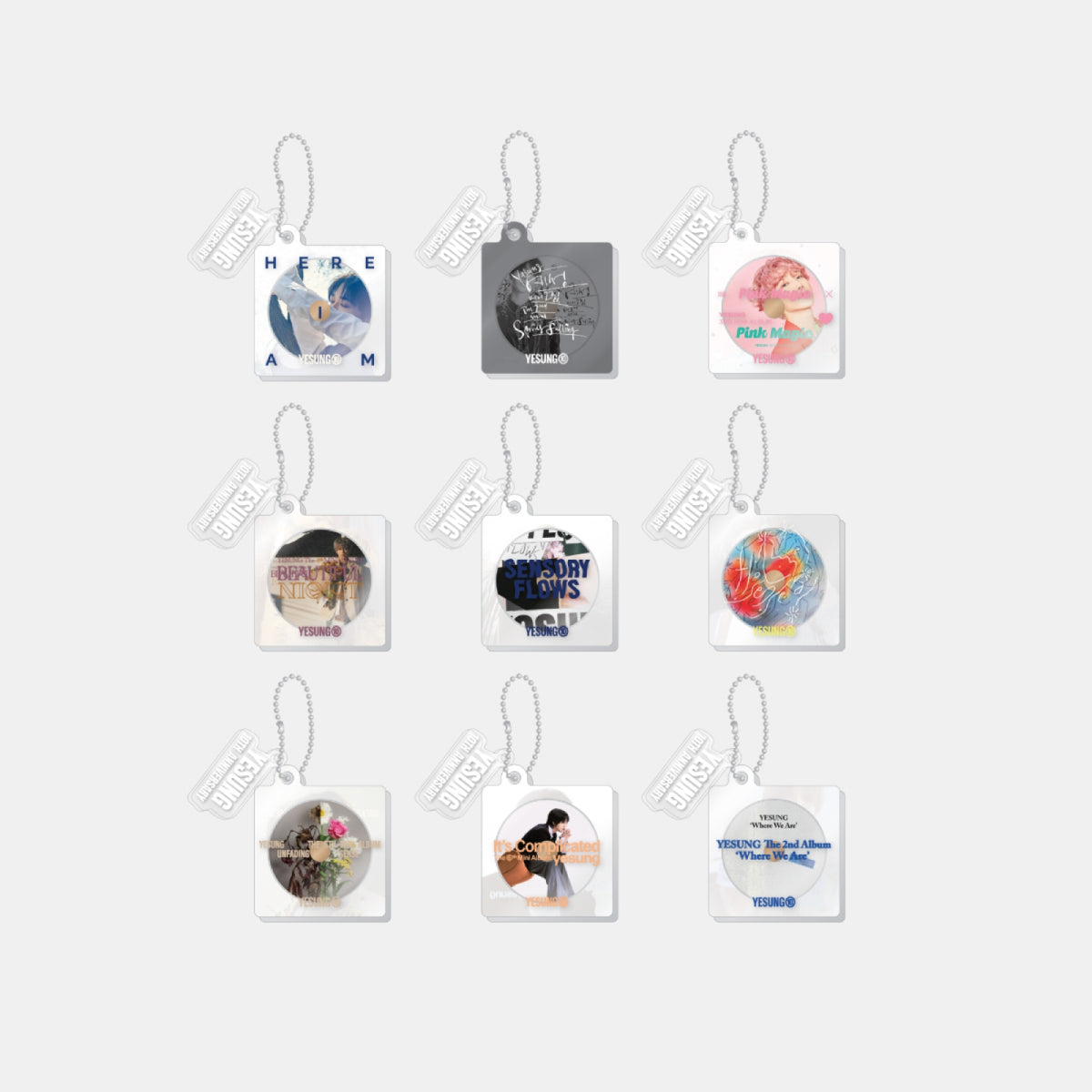 YESUNG 10th anniversary tour RANDOM ALBUM KEYRING official product artwork