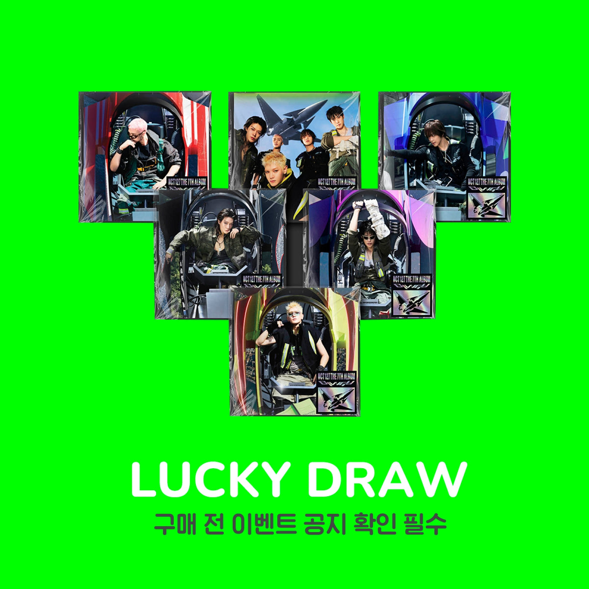 NCT 127 BLINGY JET Poster version official cover artwork — one random version