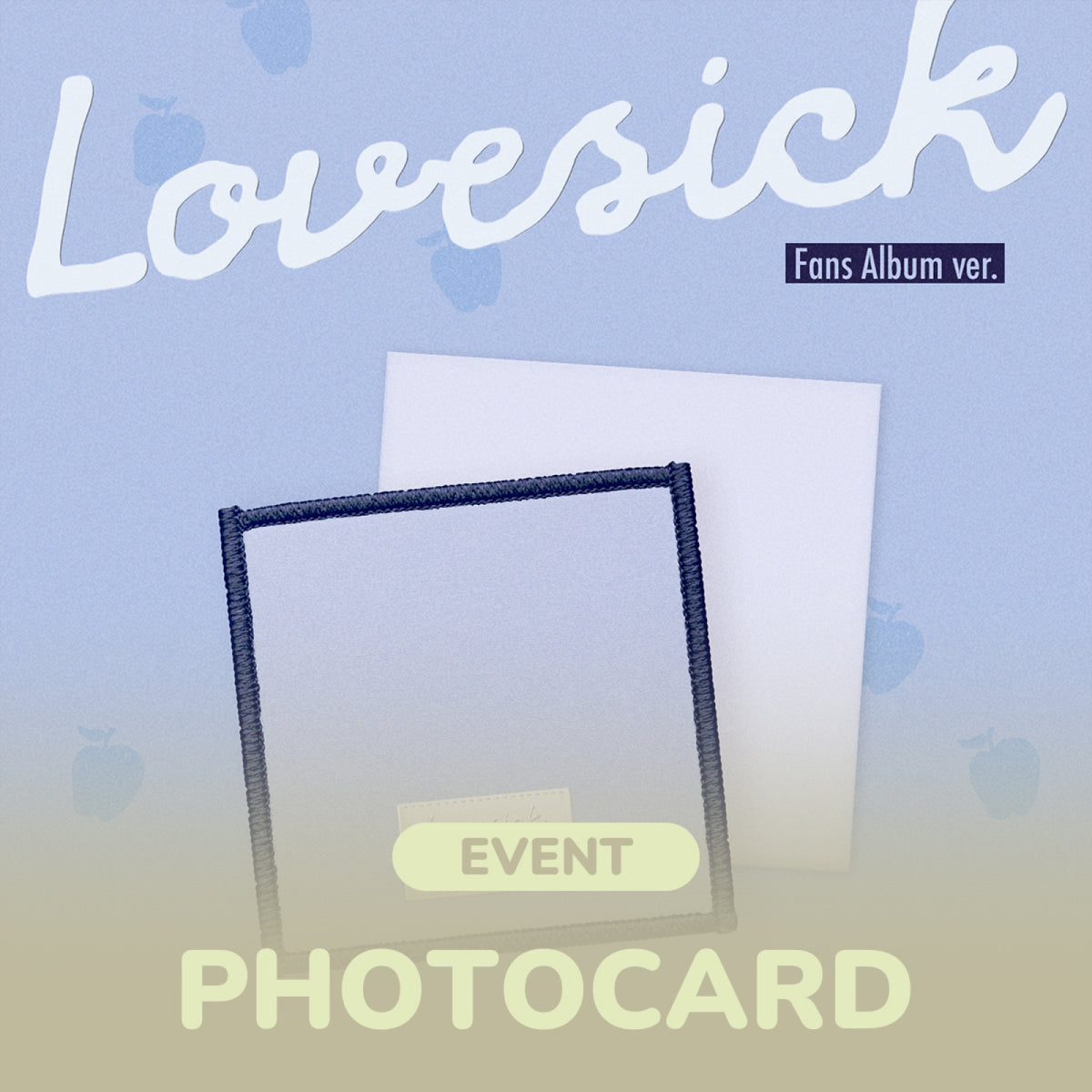 CHAERYEONG Lovesick FANS ALBUM Ver. package with navy-stitched fabric coaster cover
