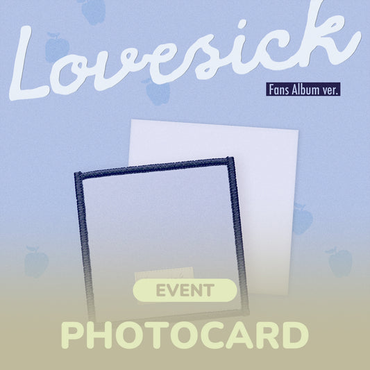 CHAERYEONG Lovesick FANS ALBUM Ver. package with navy-stitched fabric coaster cover