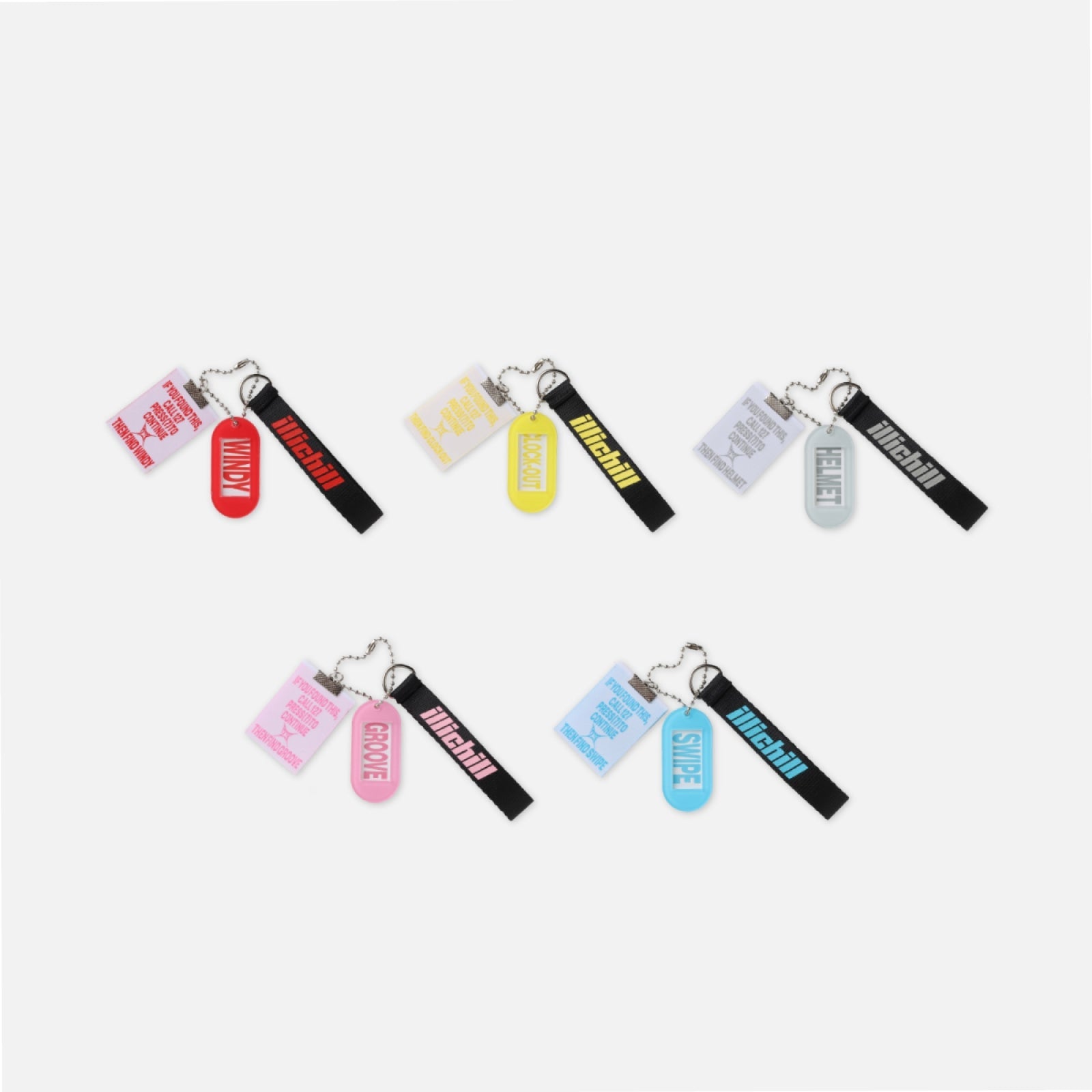 NCT 127 BLINGY pop-up LOST&FOUND 3-piece key ring set member versions