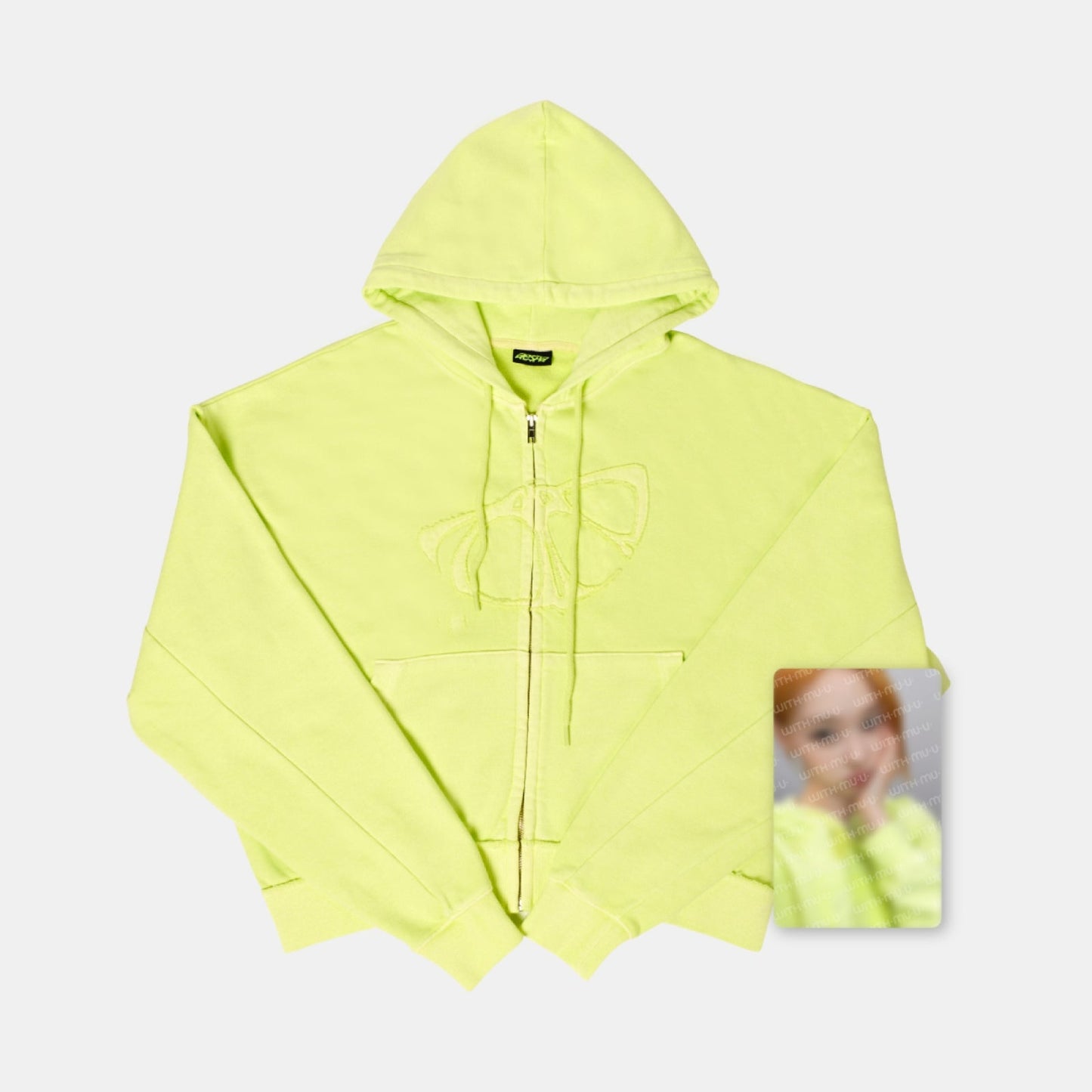 aespa Make It Lemonade Cropped Zip-Up Hoodie Set official merchandise product photo