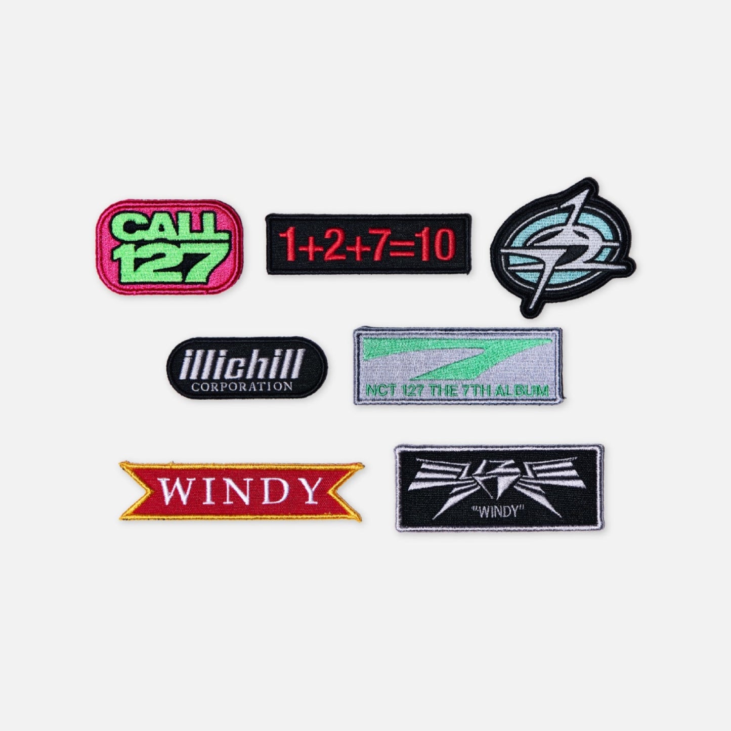 NCT 127 BLINGY pop-up NEO LOST&FOUND CENTER embroidered wappen patch set