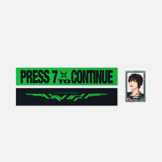 NCT 127 BLINGY pop-up NEO LOST&FOUND CENTER green slogan towel set with pouch and photo card