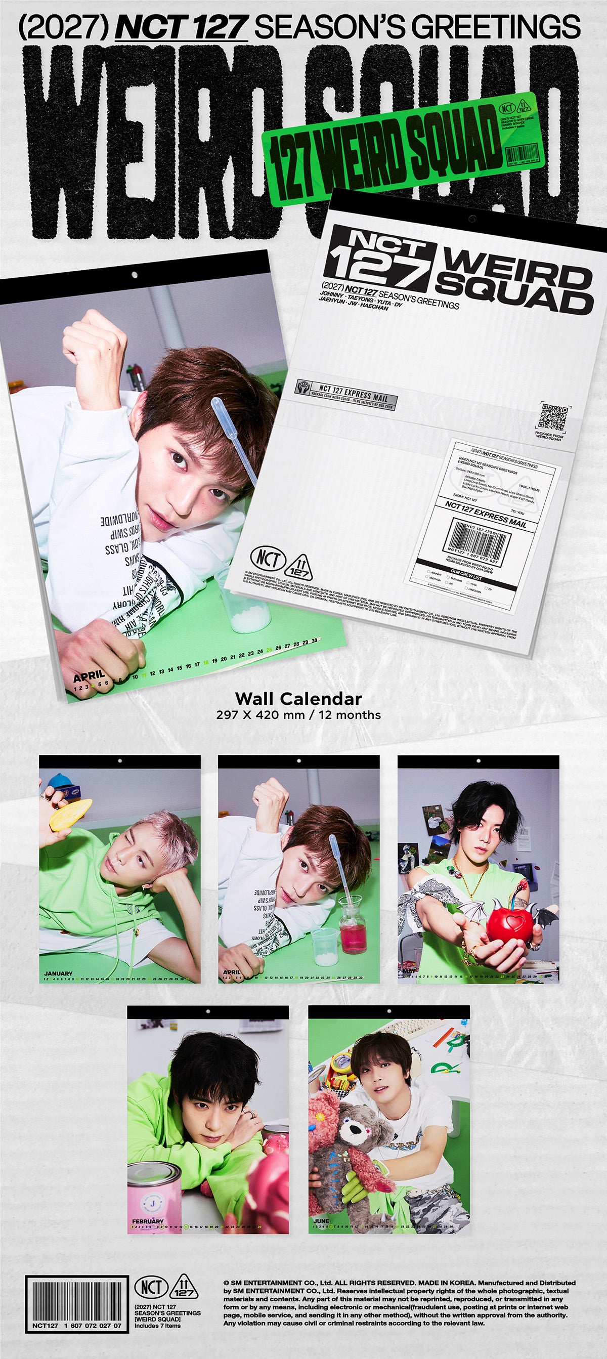 NCT 127 2027 official contents and dimensions