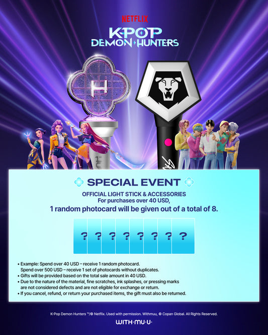 KPOP DEMON HUNTERS - SAJA BOYS Official Light Stick + Photocard
