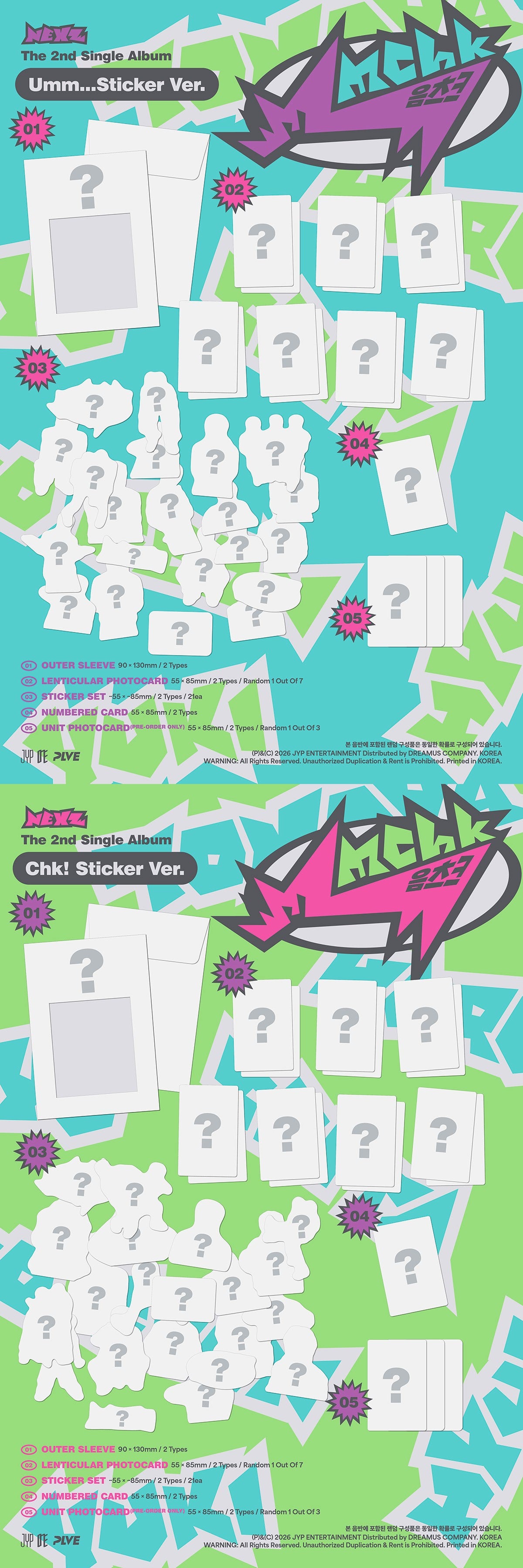NEXZ Mmchk Sticker 2SET detail