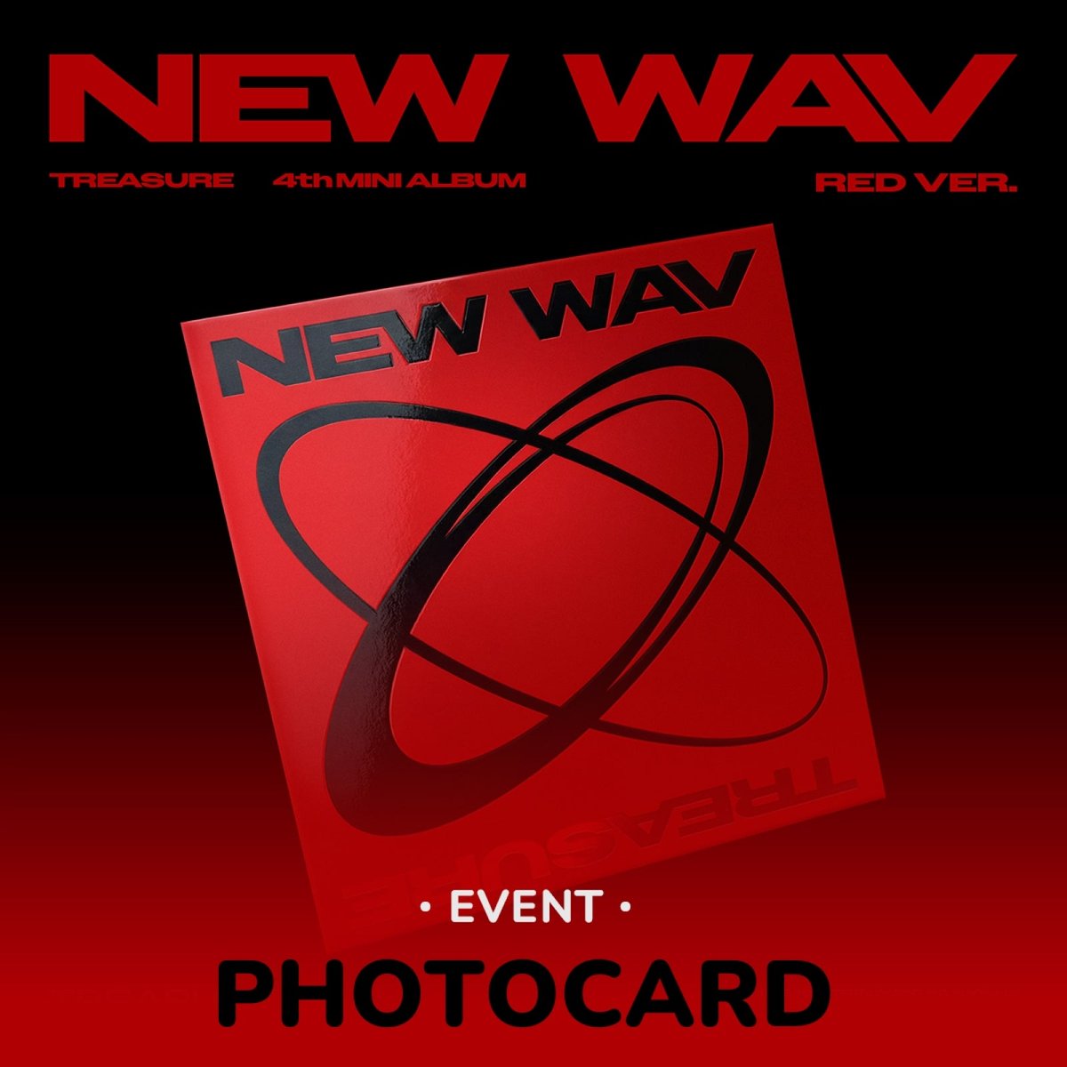[PRE-ORDER/EVENT] TREASURE - 4th MINI ALBUM [NEW WAV] (RED VER.) (CD) cover