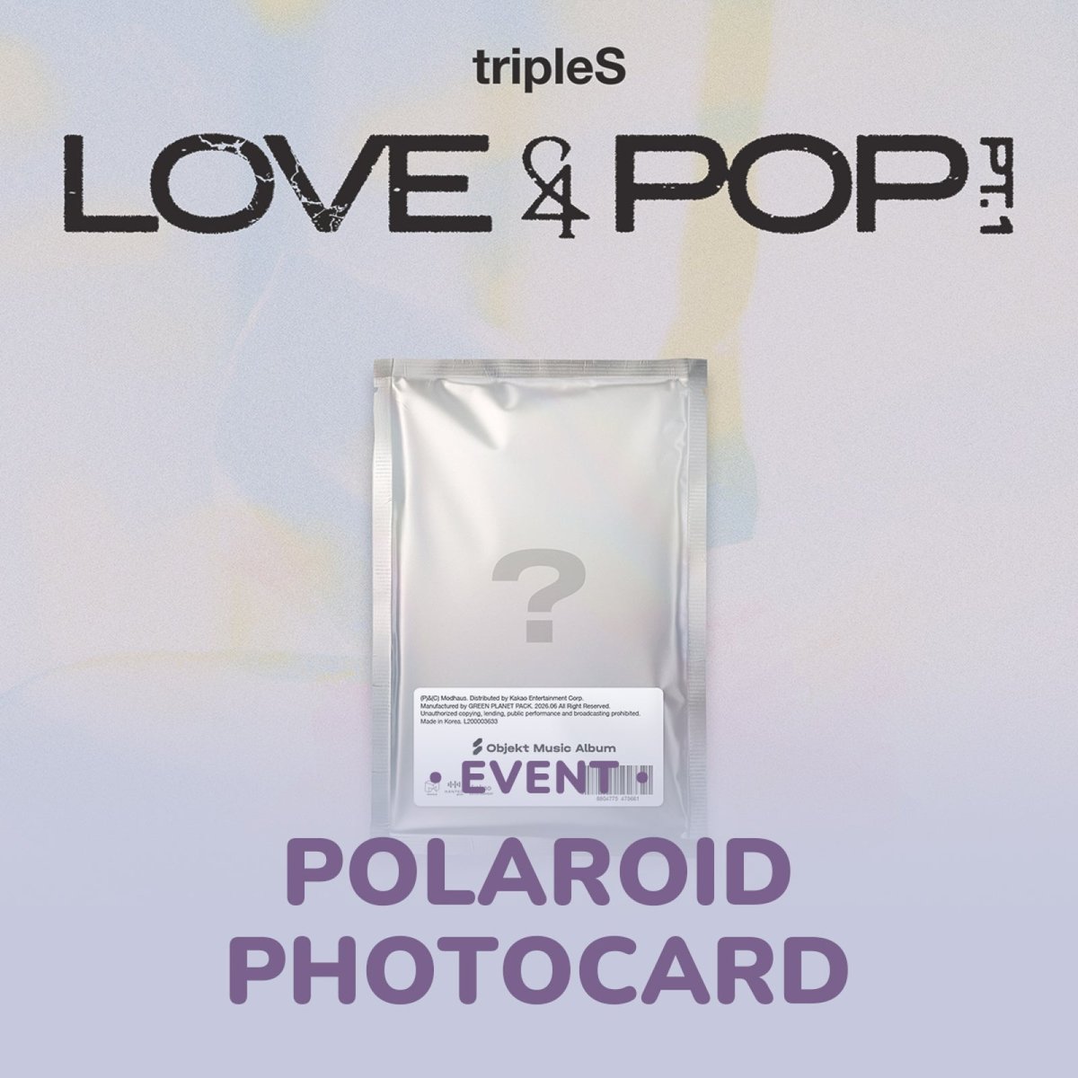 [PRE-ORDER/EVENT] tripleS - LOVE&POP pt.1 (Objekt Music Album Ver.) (CD) cover