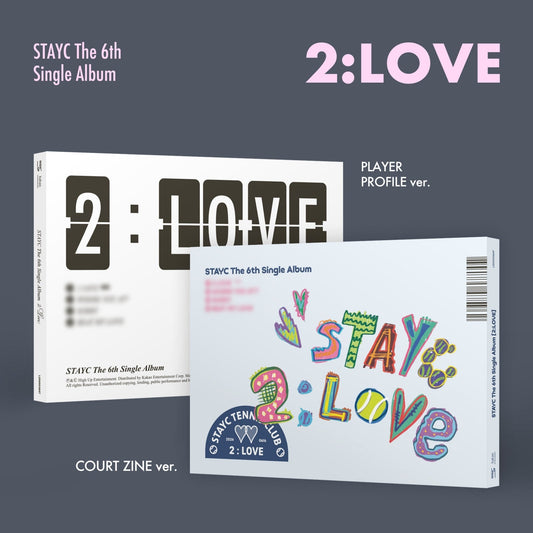 STAYC 2:LOVE The 6th Single Album CD cover, Player Profile and Court Zine versions